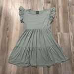 Olivia Rae  green and white striped tiered dress #stripeddress size small Photo 0