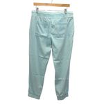 Bella Dahl  Womens Elastic Waist Drawstring Cropped Jogger‎ Pants Aqua Large NWT Photo 4