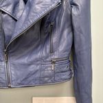 Leather Moto Jacket / Vest in Blue XS Photo 4