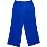 Vintage Simply Silk Royal Blue 100% Silk Wide Leg Pants Size Large Crop Length Photo 6
