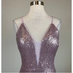 AQUA  Sleeveless V-Neck A-Line Long Evening Gown Purple Size 4 Formal Dress Photo 4