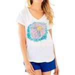 Lilly Pulitzer  Lilly Loves Florida Graphic Shirt White Short Sleeve Size Medium Photo 6