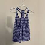 New Balance  Workout Tank Top Racer Back Tank Top Running Striped Purple Size L Photo 5