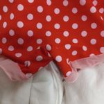 Vintage Romper M Sexy Halter Pin Up Layered Polka Dot Nylon Tie Back Outfit Red Size M Photo 2