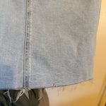 EXPRESS  long maxi denim skirt raw hem and high slit in the back Photo 3