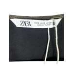 ZARA  Metallic V Neck Ruched Long Sleeve Top Elastic Waist Lightweight S Gold Photo 5