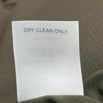 Classiques Entier Size 14 Sheath Dress Olive Green Ruffled V Neck Zip Up NO BELT Photo 6