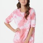 Belle By Kim Gravel Tie Dye Elbow Sleeve Sweatshirt 1X A394082 QVC Photo 0
