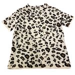 Anthropologie Field Flower Leopard Print Mock Boho Chic Cozy Sweater Size XS Photo 1