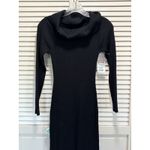 Freshman 1996 Sweater Dress Long Sleeve Bodycon Size Sm Cowl Neck Black NWT Photo 1