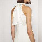 Cinq à Sept Cinq a Sept NWT White Bridal Silk Halter Dress Midi Photo 1
