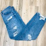 C'EST TOI DISTRESSED BOYFRIEND JEANS Raw hem sz 9/28 Blue Photo 2