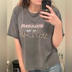 Brunette The Label Oversized‎ Graphic Tee Welcome To The Babes Club Sz Small Black Photo 1