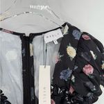 Mable black floral print dress with bow‎ detail size medium NWT Photo 1