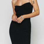 Reformation  Elegant cashmere Black Dress with Chain Straps NEW Photo 0