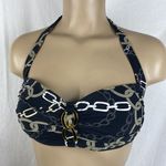 Bleu Rod Beattie  Black Chain Print 2 Piece Bikini Swim Suit 10 14 Photo 2