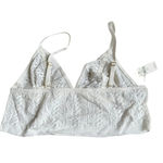 Aerie  Womens White Lace Bralette Crop Top Size Large Adjustable Straps Photo 1