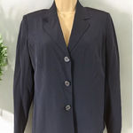 Chadwick's  Blazer Jacket Women’s 4 Navy Lined 100% Silk Photo 0