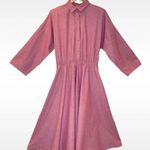 Vintage The American Shirt Dress Long Sleeve Full Skirt Prairie Cottagecore Pink Size XL Photo 0