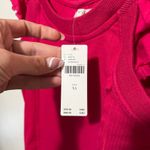 Pilcro | Anthro hot pink ruffle cropped Flutter Sleeve Sport tank top NEW XS Photo 4