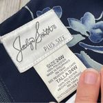 Jaclyn Smith Romantic Floral Dress vintage midi womens Navy Blue size 24w plus classic Photo 1