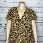 City Chic  XXL/24 Animal Print Surplice V-Neck Faux Wrap Blouse Top w/ Tie Belt Photo 1