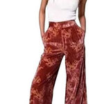Hutch  Women's Velvet Floral Flowy Wide Leg Romantic Boho Chic Wide Leg Pants  XS Photo 0