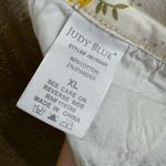 Judy Blue Boho White Yellow Floral Flower Print Stretchy Jean Shorts XL Photo 6