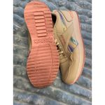 Reebok  Classic Nylon Women Shoes Beige Pink Holographic Logo Size 9.5 Photo 3