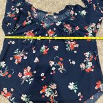 st. john's bay  Navy Floral Blouse Photo 4