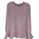 Cupcakes and Cashmere Floral Ruffle Blouse Top sz XL Long Sleeve Lilac Cottage Photo 1