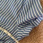 Ivy & Blue Striped Button Front Collared Shirt Dress (Sz 14) Blue & White Cotton Photo 8