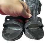 Stuart Weitzman Alex Navy Woven Platform Sandals Women's Size 10 Photo 8