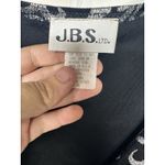 J.B.S. LTD Women’s Black Silver Glitter Velvet Swirl Top Long Sleeve XL Photo 3