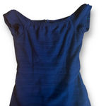 Rebecca Taylor Womens Off-the-Shoulder Textured Knit Dress Navy Size NWOT Photo 3