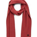 ALL SAINTS NWT Ribbed Wool Blend Scarf Red One Size 86” Cozy Knit Wrap Photo 0