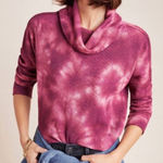 Anthropologie  Maeve Pink Tie Dye Thermal Long Sleeve Tunic Size M Photo 0