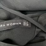 ZARA Black Criss Cross Back Satin Mini Slip Dress M Photo 9