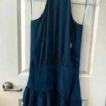 Krisa NWT  Halter Asymmetrical Ruffle Mini Dress Teal Green Size Small Photo 2