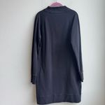 American Giant Moto Hoodie Dress Black Sweatshirt Pullover Tunic Size Large Photo 4