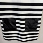 Club Monaco  Haley Striped Shift Mini Dress Women's 2 Black White Classic Preppy Photo 8