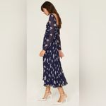 Self Portrait Self-Portrait Pansy Midi Dress Pleated Bishop Sleeves Halter Chiffon Cut Outs 10 Photo 1