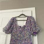ASTR  The Label Lavender Floral Ruffle Midi Dress Photo 2