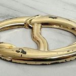 Vintage Metallic Gold Scarf Slide Shirt Tie Bar Belt Buckle Photo 4