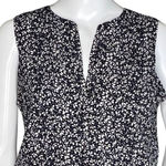 Gap  Dress‎ Womens Small Tall Blouson Black Blue Ditzy Floral Bohemian Peasant Photo 4