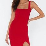 Nasty Gal “Squarin To Go” Midi Dress Photo 0
