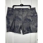 prAna  Halle Short Plus II Charcoal Camo Womens 18W/07 Mid Rise Standard Trail Photo 1
