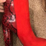 JustFab Red Snakeskin Shoes Photo 1