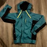 Members Only Teal and Black Ski Jacket Blue Size undefined Photo 0