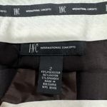 INC Womens Straight Leg Dress Pants Size 2 Brown Stripes Career wear Business Photo 2